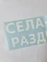 Белый наклейка на авто Села дала раздевайся надпись без фона