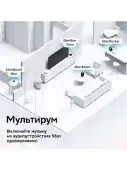 Синий умная колонка SberBoom 40 Вт голосовым ассистентом Салют