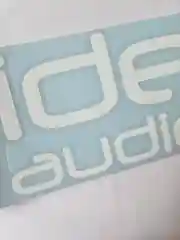 Белый накейка на авто Pride car audio прайд кар аудио надпись
