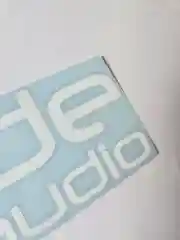 Белый накейка на авто Pride car audio прайд кар аудио надпись