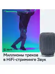 Серый умная колонка SberBoom 40 Вт голосовым ассистентом Салют