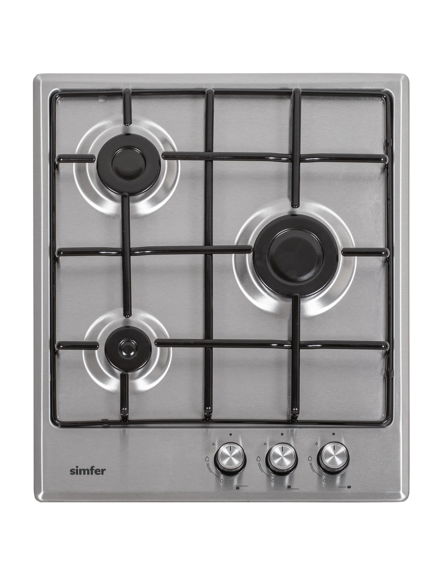 Серебряный газовая варочная панель Simfer H45V30B470 H45V30M470 H45V30W470 решетки эмаль, автоподжиг