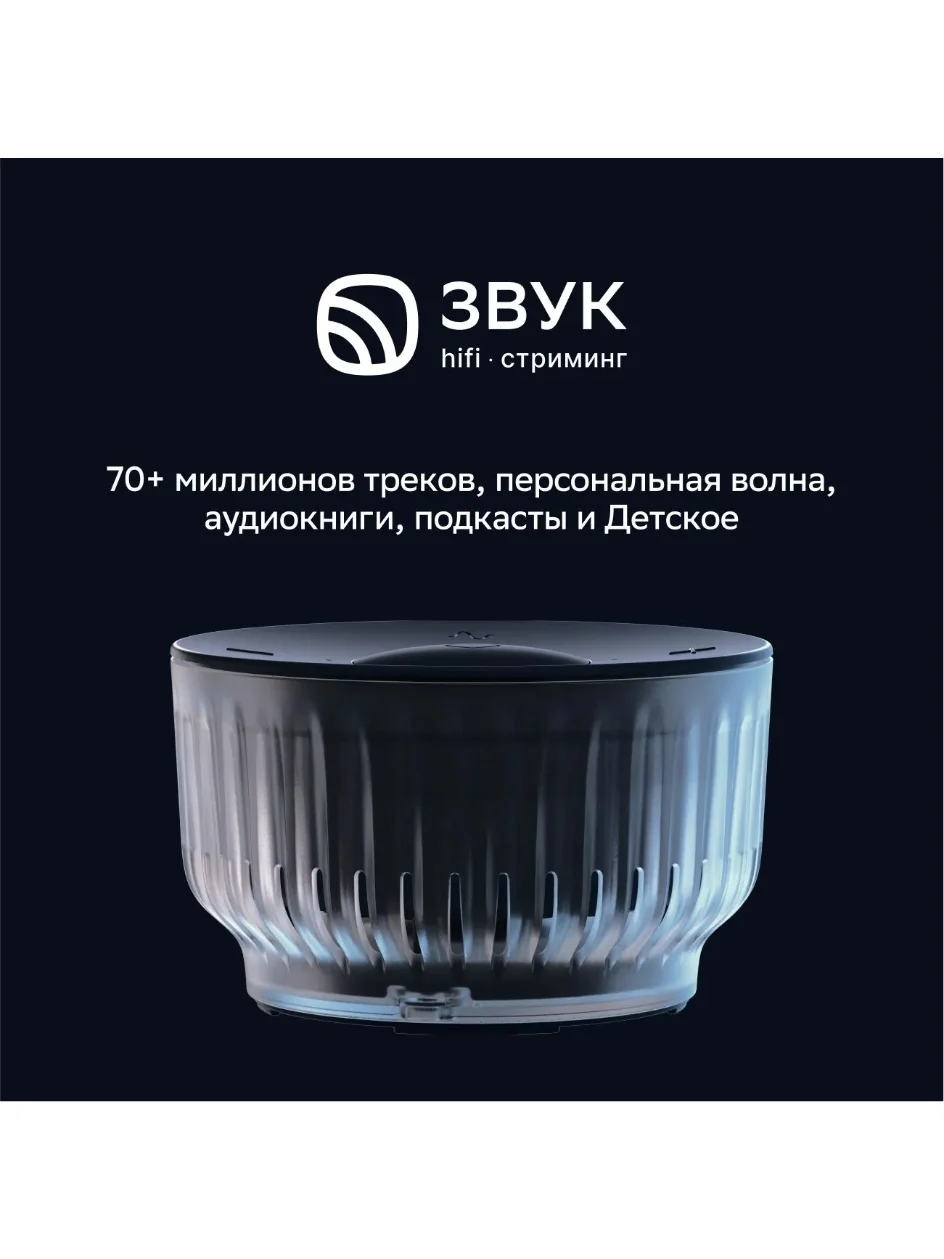 Черный умная колонка Sberboom Mini 2 с голосовым ассистентом Салют и Gigachat, черный