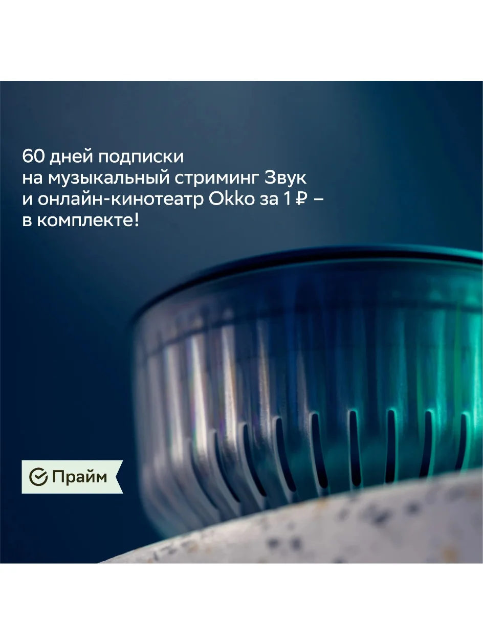 Черный умная колонка Sberboom Mini 2 с голосовым ассистентом Салют и Gigachat, черный