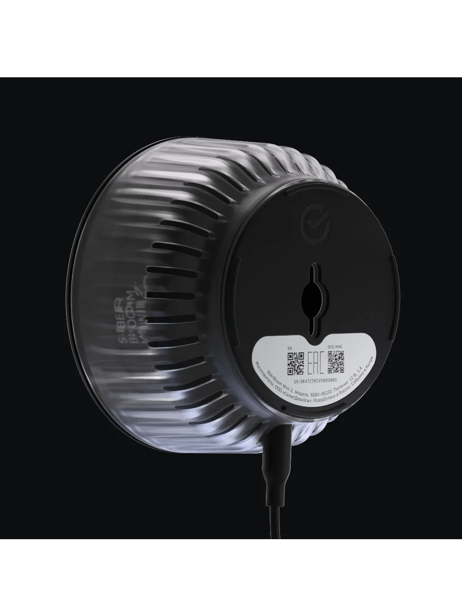 Черный умная колонка Sberboom Mini 2 с голосовым ассистентом Салют и Gigachat, черный