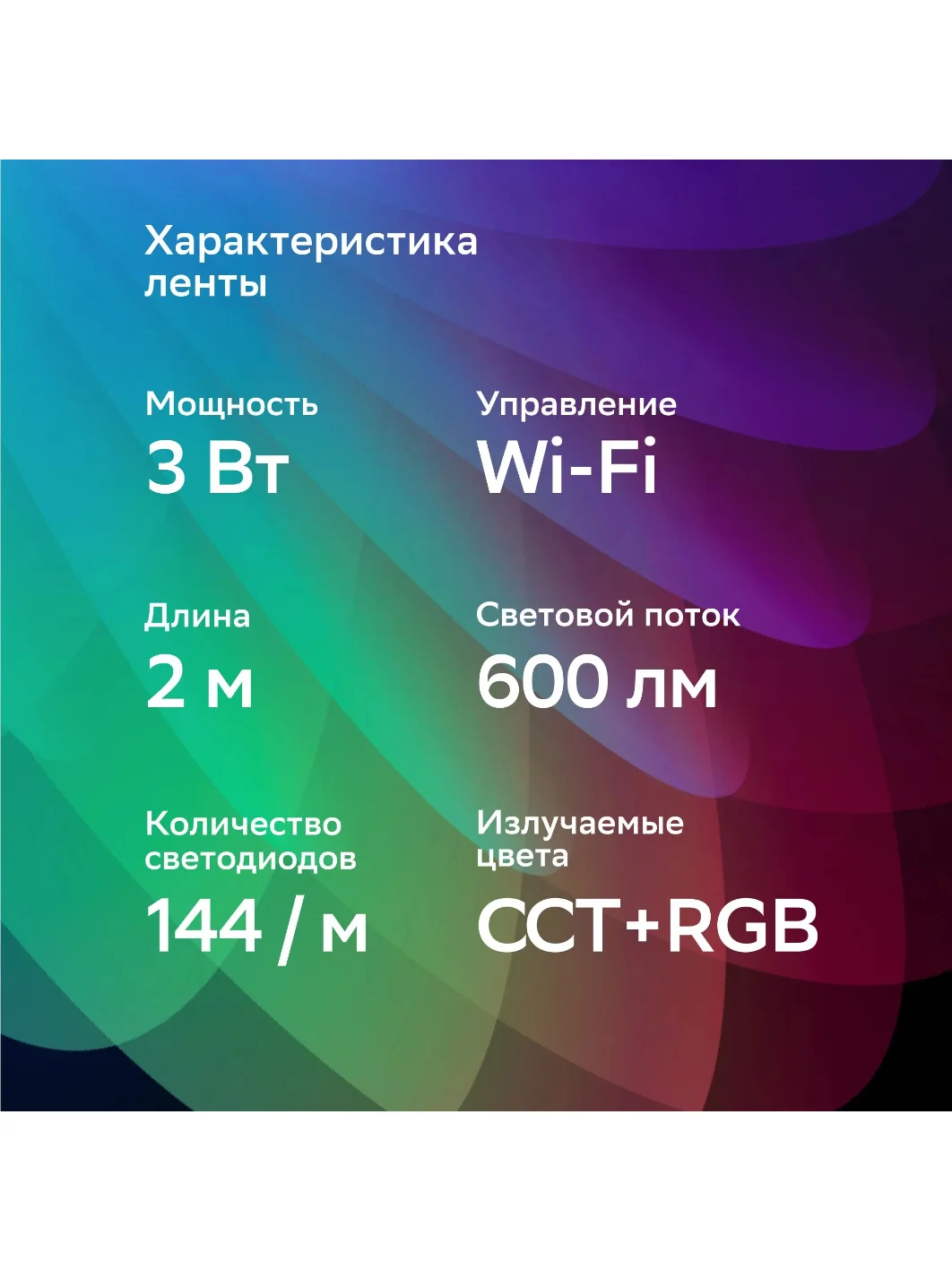 Умная светодиодная лента Sber с адаптивным светом 6 Вт/600 Лм/WiFi