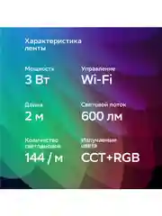 Умная светодиодная лента Sber с адаптивным светом 6 Вт/600 Лм/WiFi