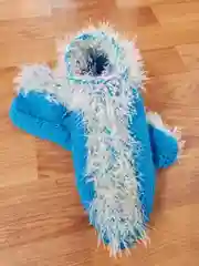 Лазурный шерстяные следки ручной вязки