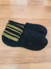 Черный шерстяные следки ручной вязки