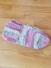 Кораллово-розовый шерстяные следки ручной вязки