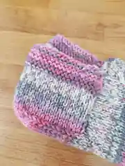 Кораллово-розовый шерстяные следки ручной вязки