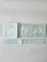 Белый наклейка на авто мотоцикл За активный спорт надпись без фона