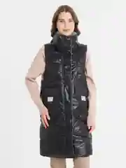 Черный жилет утепленый женский
