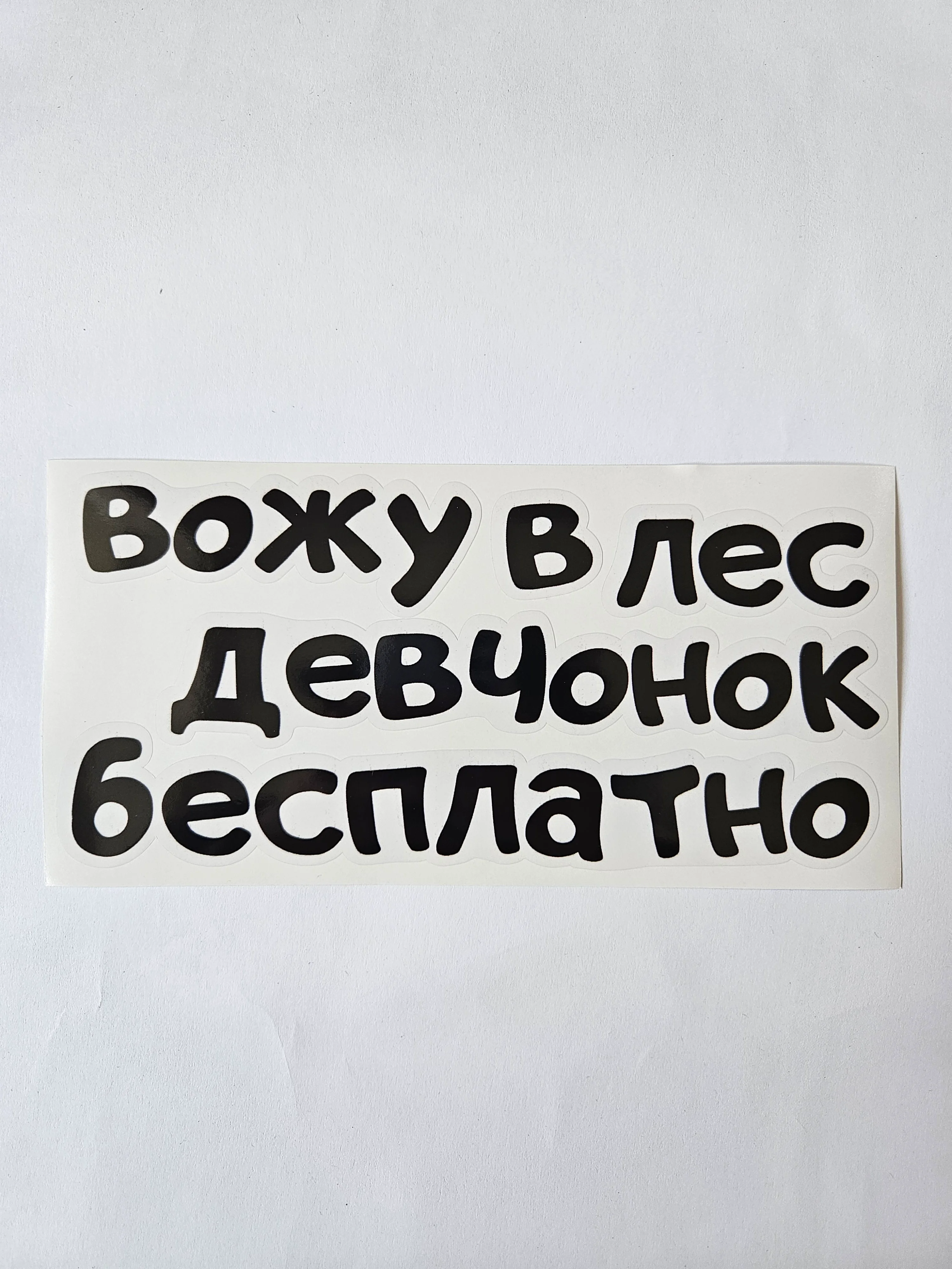 Прозрачный наклейка надпись на автомобиль стекло кузов мото "вожу девчонок в лес бесплатно" мотоцикл