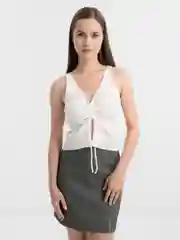 Белый топ спреди на завязках