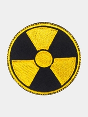 Нашивка шеврон на одежду Знак радиации, на липучке