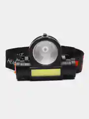 Черный налобный фонарь HEADLIGHT NO 108 3W LED+COB
