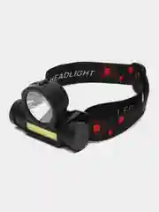 Черный налобный фонарь HEADLIGHT NO 108 3W LED+COB