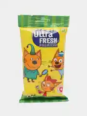 Влажные салфетки детские Ultra Fresh Три кота очищают от чернил, 15 шт