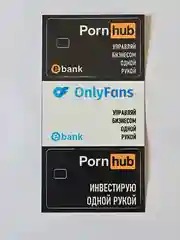 Наклейка на банковскую пластиковую карту проездной pornhub набор