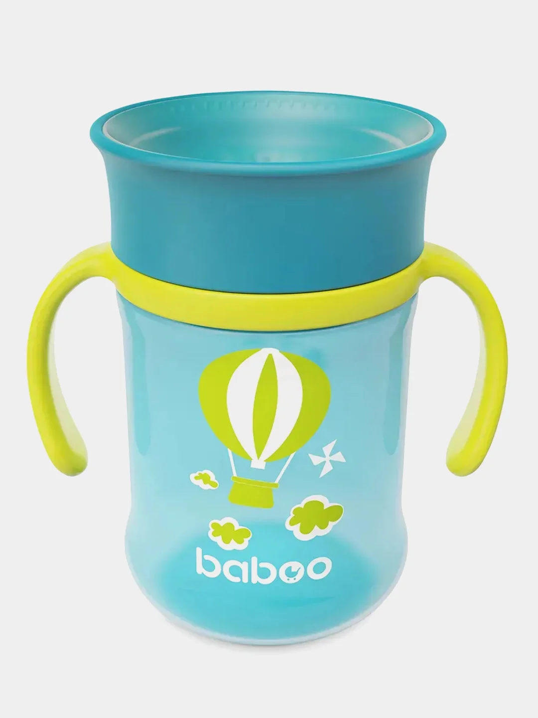 Кружка-поильник BABOO Transport, зеленый, 300 мл, 6+