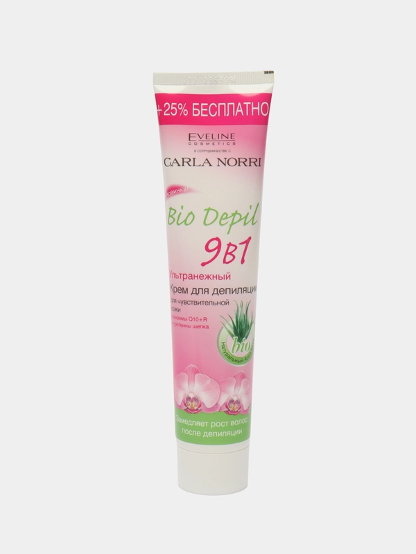 Крем для депиляции 9в1 ультранежный, Eveline Cosmetics Bio depil, 125 мл