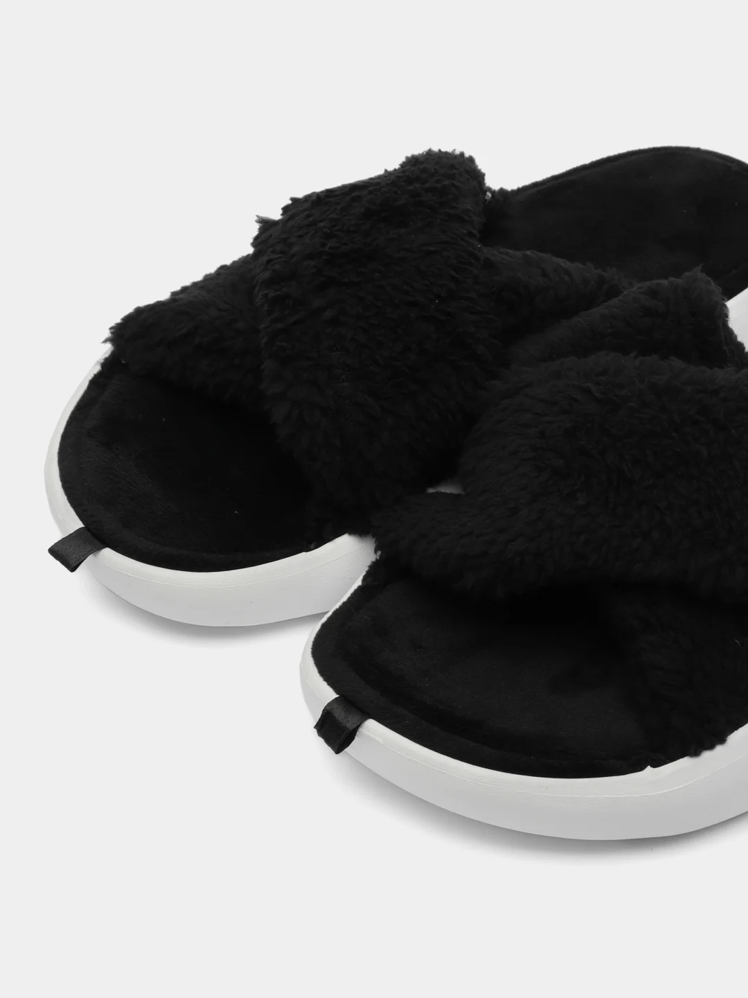 Черный тапочки домашние открытые женские, размеры 37-42