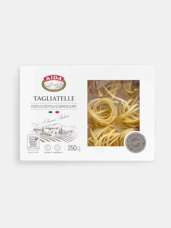 Макаронные изделия AIDA "Tagliatelle", гнезда, 250 г