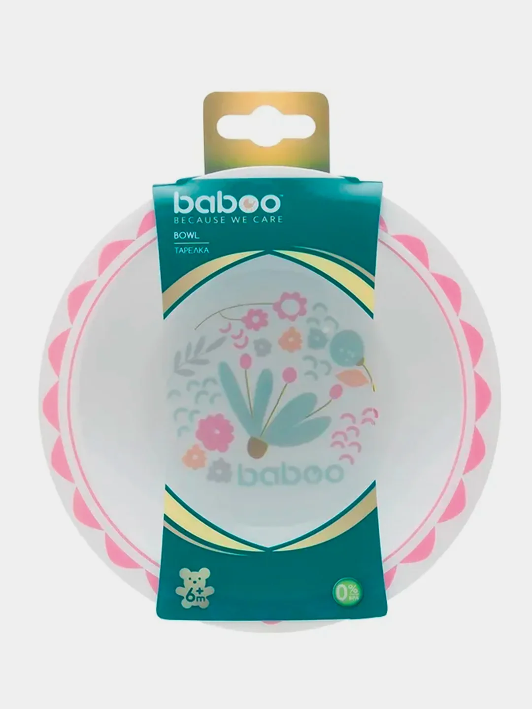 Тарелка BABOO Flora, глубокая, с 6 месяцев