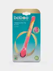 Ложка BABOO, термочувствительная, розовая, с 4 месяцев