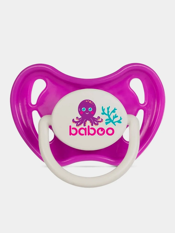 Соска-пустышка BABOO Sealife, силиконовая, 0+
