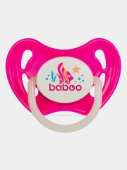 Соска-пустышка BABOO, силиконовая, круглая, Sealife, с 6 месяцев
