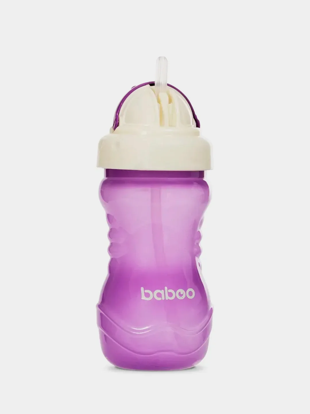 Поильник с трубочкой BABOO, 360 мл, фиолетовый