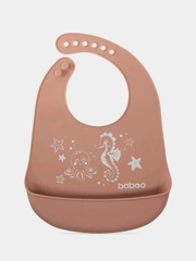Фартук нагрудный BABOO, силиконовый, цвет капучино
