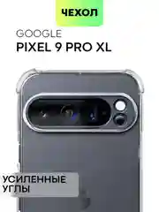 Прозрачный чехол для Google Pixel 9, Pro, XL противоударный BROSCORP прозрачный с усиленными углами