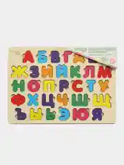 Рамка вкладыш Brauberg Kids, 665253, деревянная Монтессори от 3 лет сортер Русский алфавит