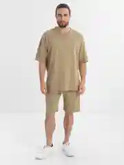 Песочный хаки спортивный костюм мужской