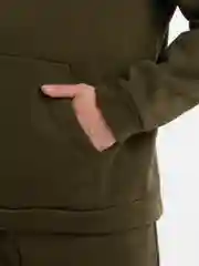 Хаки костюм мужской спортивный: худи и брюки, костюм утепленный