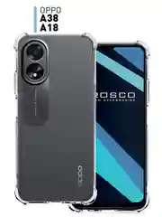 Чехол для Oppo A38, A18 противоударный силиконовый ROSCO прозрачный с усиленными углами