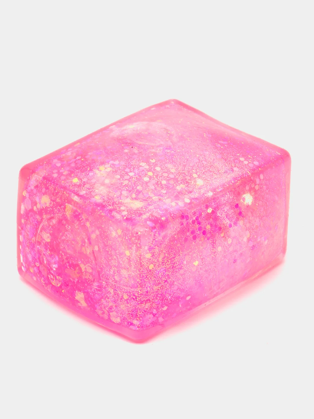 Розовый игрушка мякиш-антистресс, сахар с блестками, 5,5 см