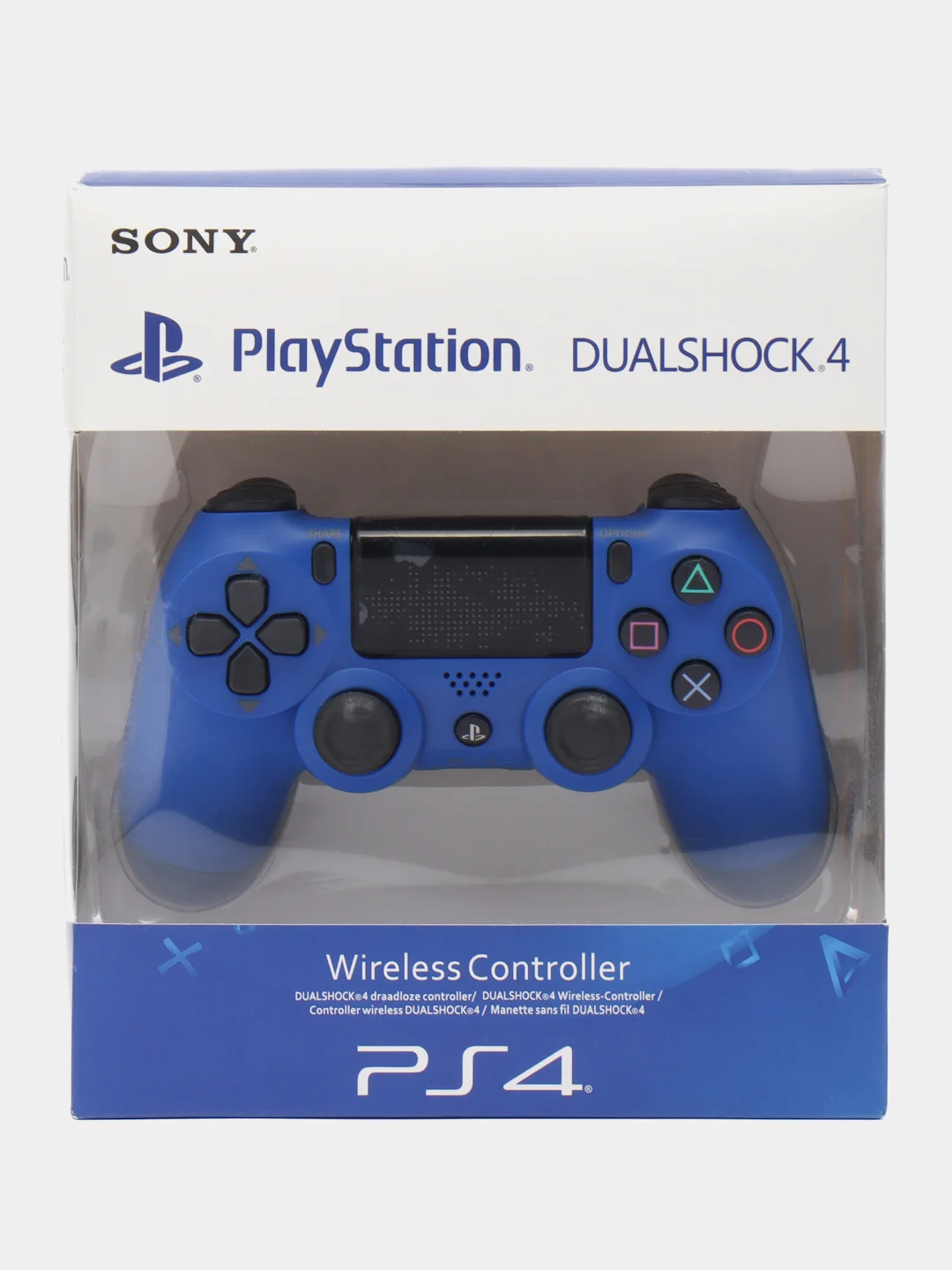 Синий беспроводной джойстик (геймпад) для Playstation 4 (PS4)