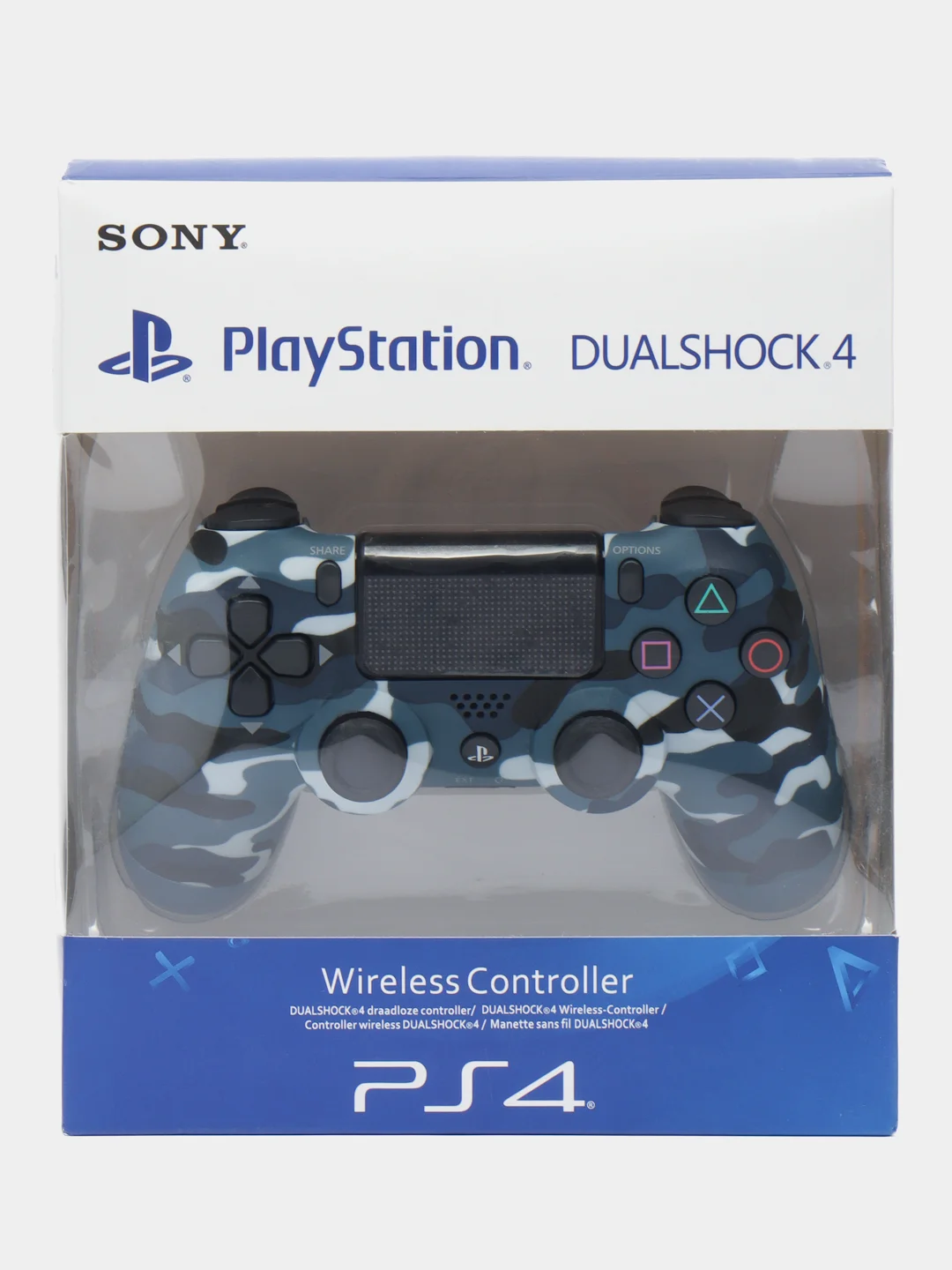 Синий меланж беспроводной джойстик (геймпад) для Playstation 4 (PS4)