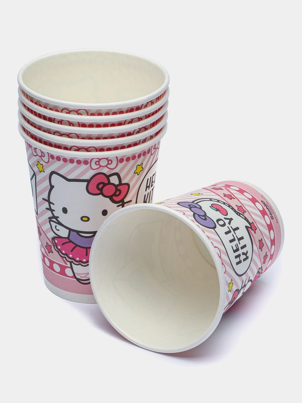Hello Kitty. Набор бумажных стаканов, 6 шт*250 мл