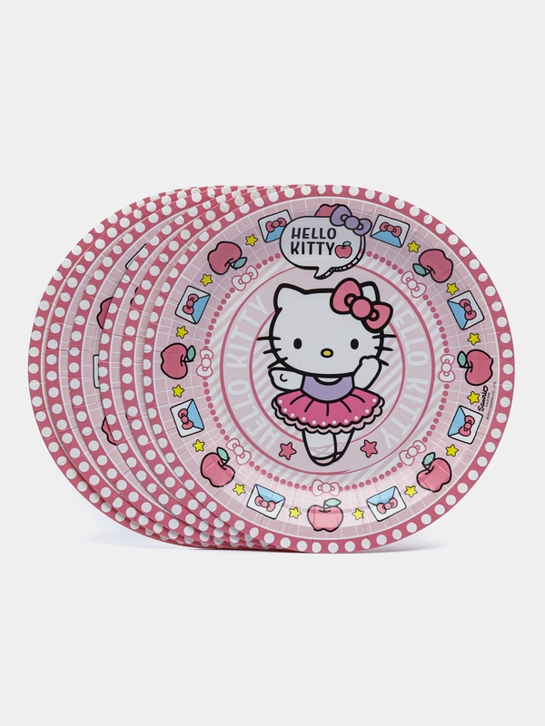 Hello Kitty. Набор бумажных тарелок, 6 шт d=180 мм