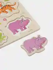 Рамка вкладыш Brauberg Kids, 665256, деревянная Монтессори, сортер для малышей Животные