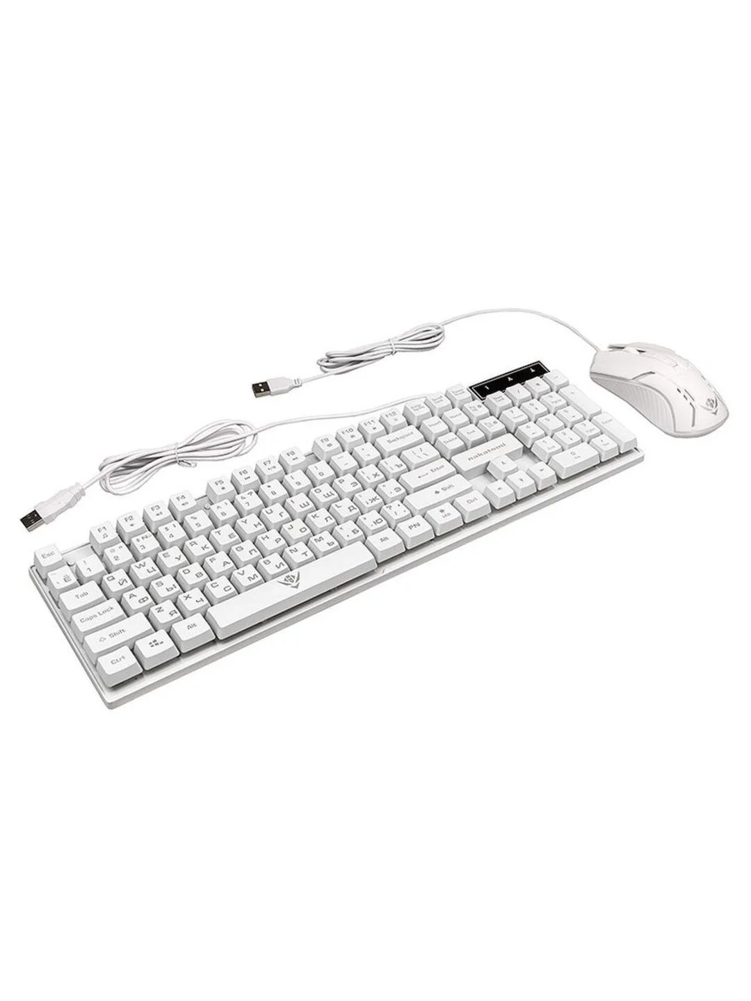 Прозрачный комплект игровая клавиатура Dialog KMGK-1707U, мышь с подсветкой, игровой набор