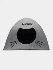 Тёмно-серый домик/лежанка для кошек из войлока