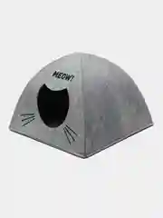 Тёмно-серый домик/лежанка для кошек из войлока