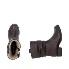 Бордовый полусапоги женские зимние Rieker