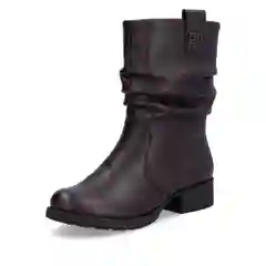 Бордовый полусапоги женские зимние Rieker